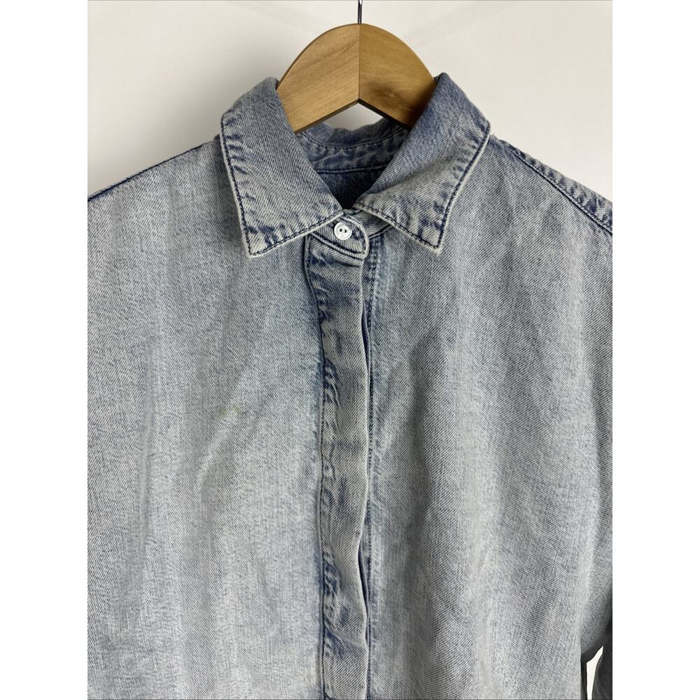 Rag And Bone Women’s Ultra Featherweight Beatrice Denim Shirt womens Size M - Picture 4 of 10